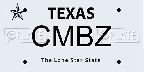 CMBZ Texas License Plate
