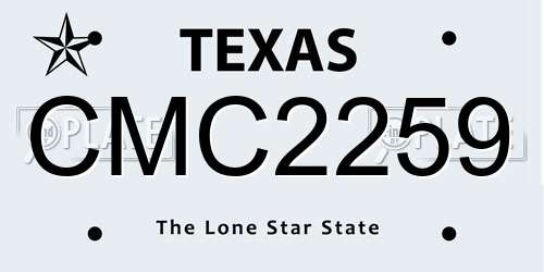CMC2259 Texas License Plate