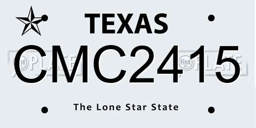 CMC2415 Texas License Plate