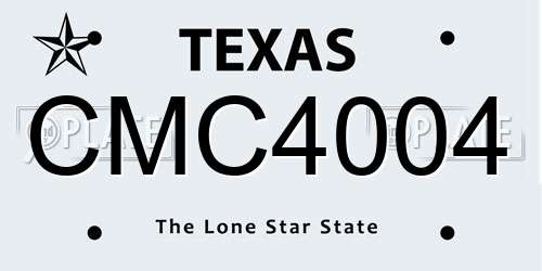 CMC4004 Texas License Plate