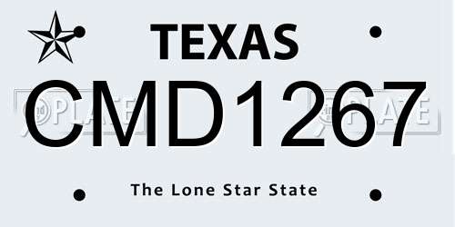 CMD1267 Texas License Plate
