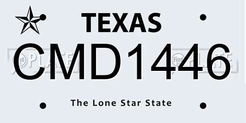 CMD1446 Texas License Plate