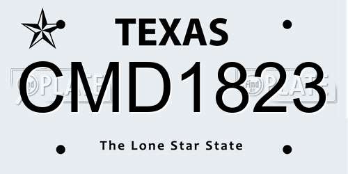 CMD1823 Texas License Plate