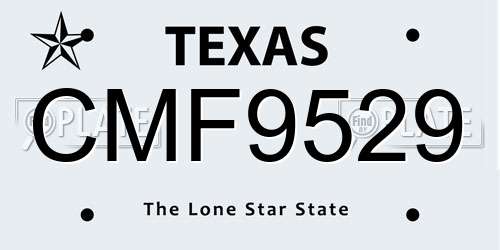 CMF9529 Texas License Plate