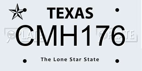 CMH176 Texas License Plate