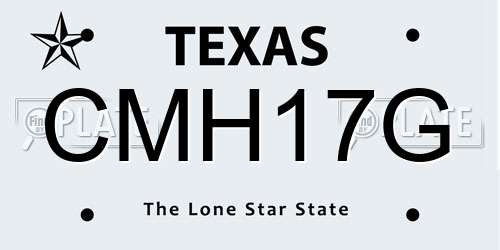 CMH17G Texas License Plate