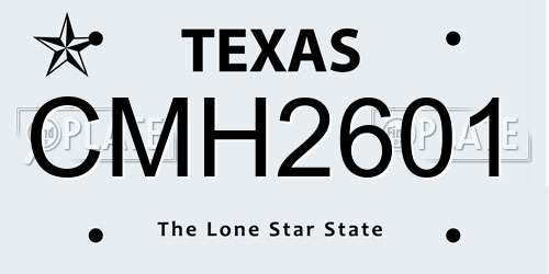 CMH2601 Texas License Plate