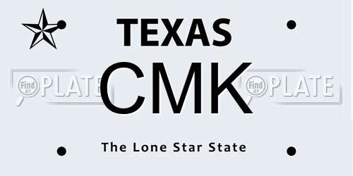 CMK Texas License Plate