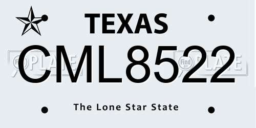 CML8522 Texas License Plate