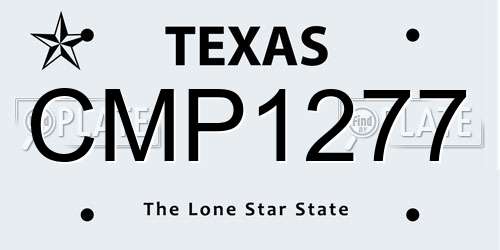 CMP1277 Texas License Plate
