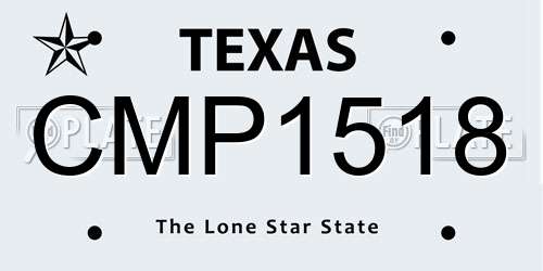 CMP1518 Texas License Plate