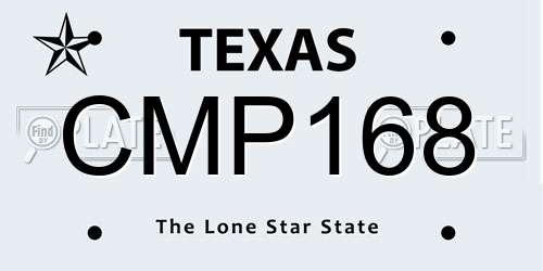 CMP168 Texas License Plate