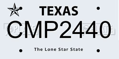 CMP2440 Texas License Plate