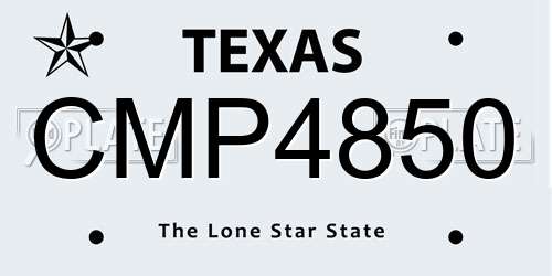 CMP4850 Texas License Plate