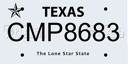 CMP8683 Texas License Plate