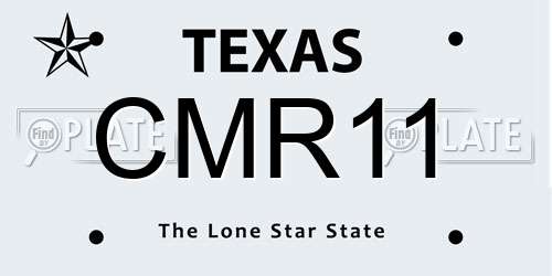 CMR11 Texas License Plate