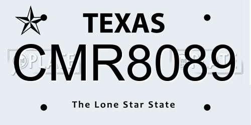 CMR8089 Texas License Plate