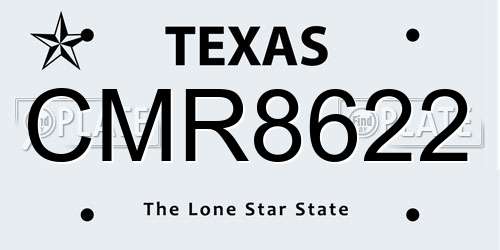 CMR8622 Texas License Plate