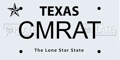 CMRAT Texas License Plate