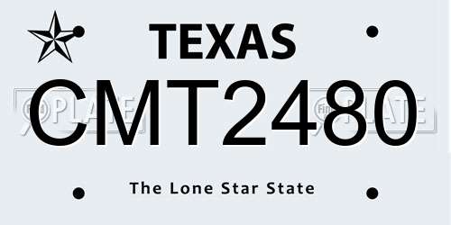 CMT2480 Texas License Plate