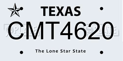 CMT4620 Texas License Plate