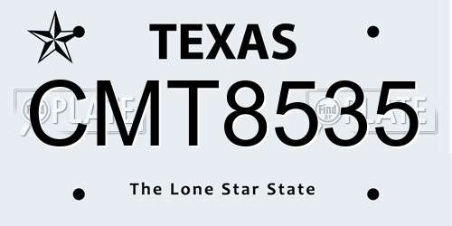 CMT8535 Texas License Plate