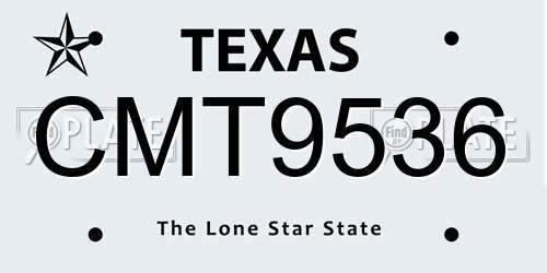 CMT9536 Texas License Plate