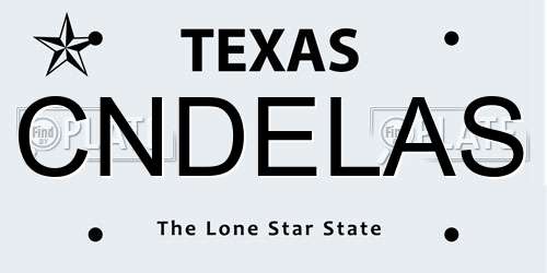 CNDELAS Texas License Plate