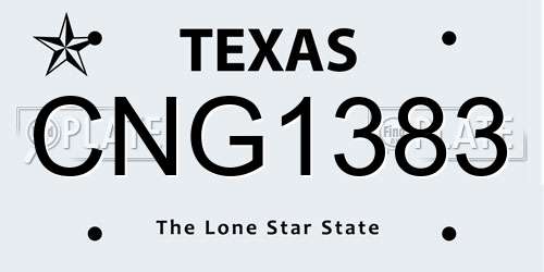 CNG1383 Texas License Plate