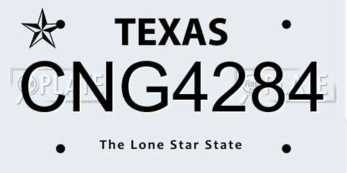 CNG4284 Texas License Plate