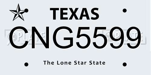 CNG5599 Texas License Plate