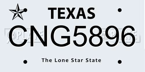 CNG5896 Texas License Plate