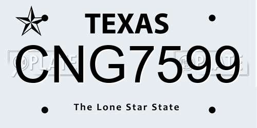 CNG7599 Texas License Plate