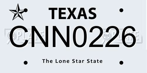 CNN0226 Texas License Plate