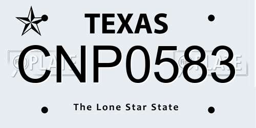 CNP0583 Texas License Plate