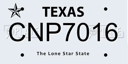 CNP7016 Texas License Plate