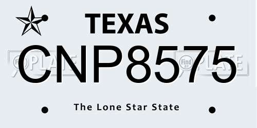 CNP8575 Texas License Plate
