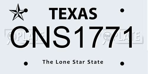 CNS1771 Texas License Plate
