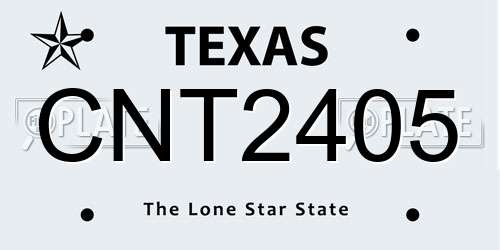 CNT2405 Texas License Plate