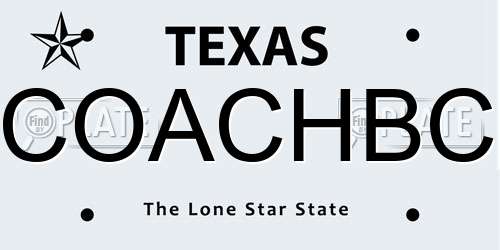 COACHBC Texas License Plate