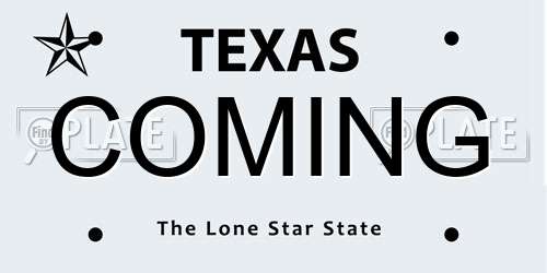 COMING Texas License Plate