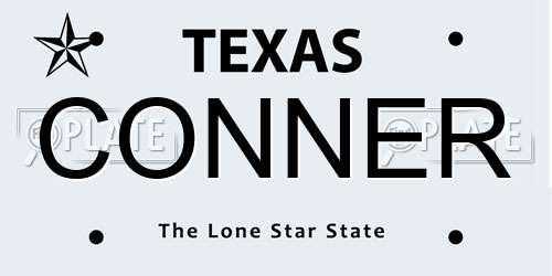 CONNER Texas License Plate