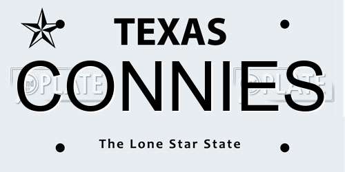 CONNIES Texas License Plate