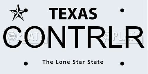 CONTRLR Texas License Plate