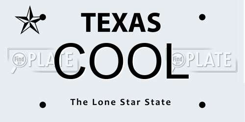 COOL Texas License Plate