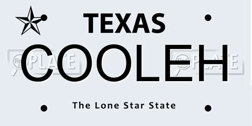 COOLEH Texas License Plate