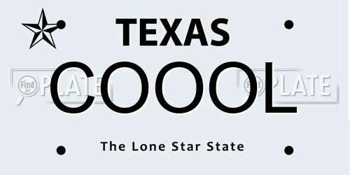 COOOL Texas License Plate