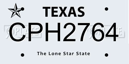CPH2764 Texas License Plate
