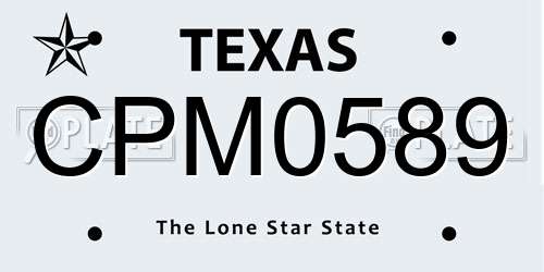 CPM0589 Texas License Plate