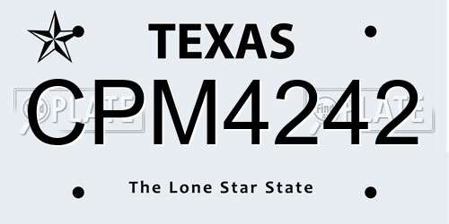 CPM4242 Texas License Plate